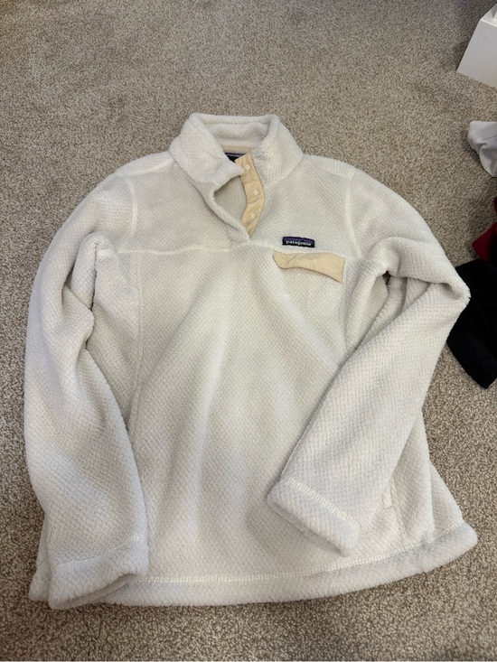 Patagonia Sweaters - Patagonia Off-White Snap-T Fleece Pullover